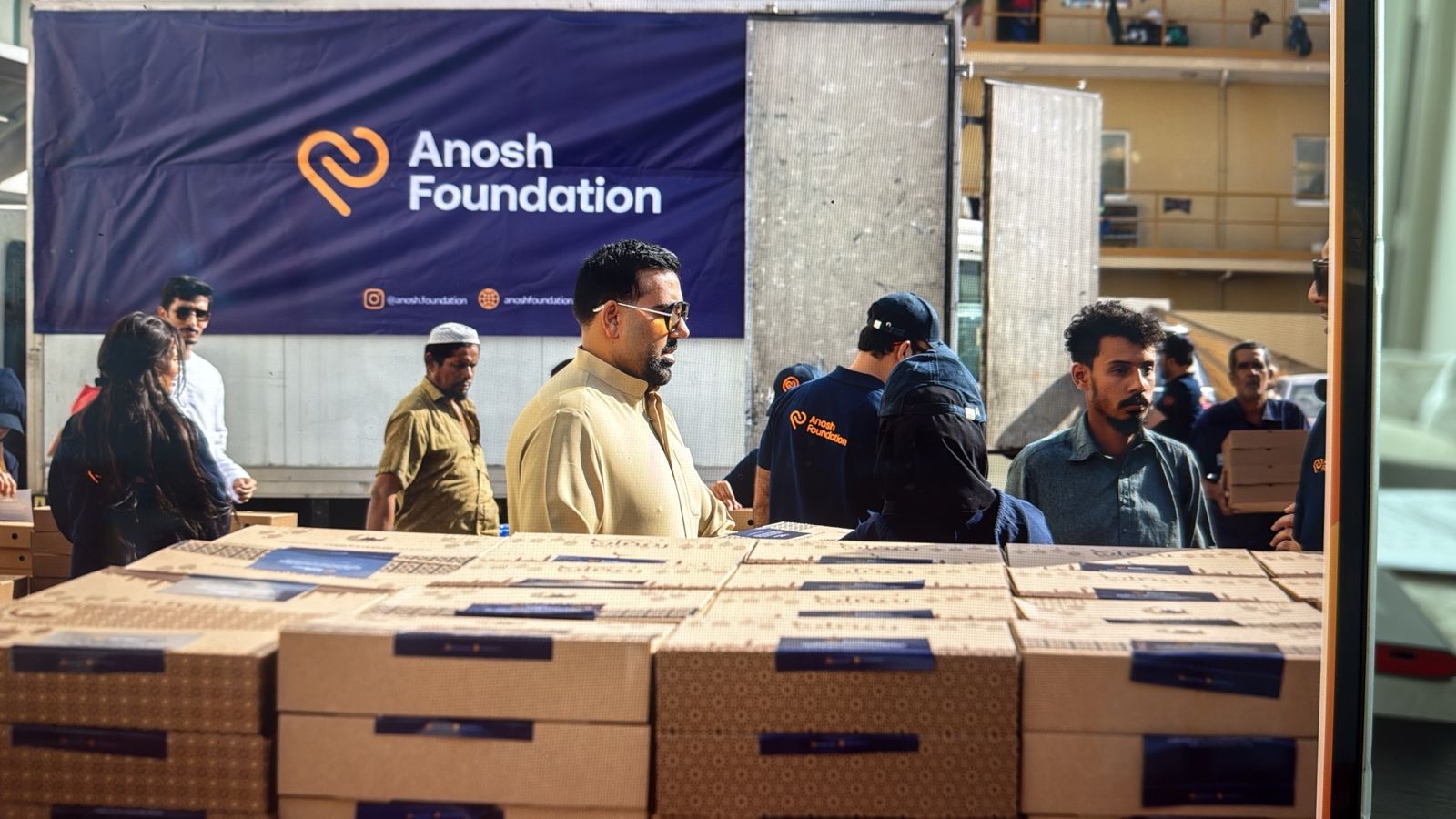 Anosh Foundation community distribution drive